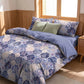 Blue Mosaic Floral Cotton Gauze Bedding Set - image 2