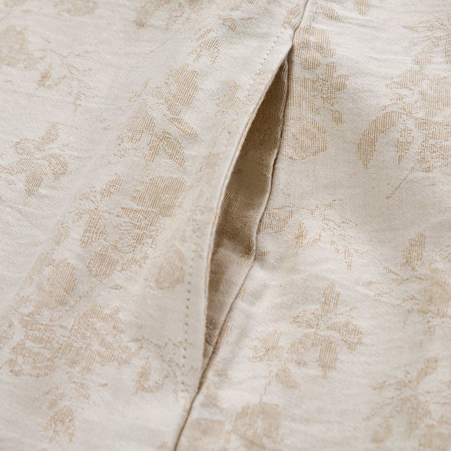 Beige Retro Flower Cotton Nightdress - image 6