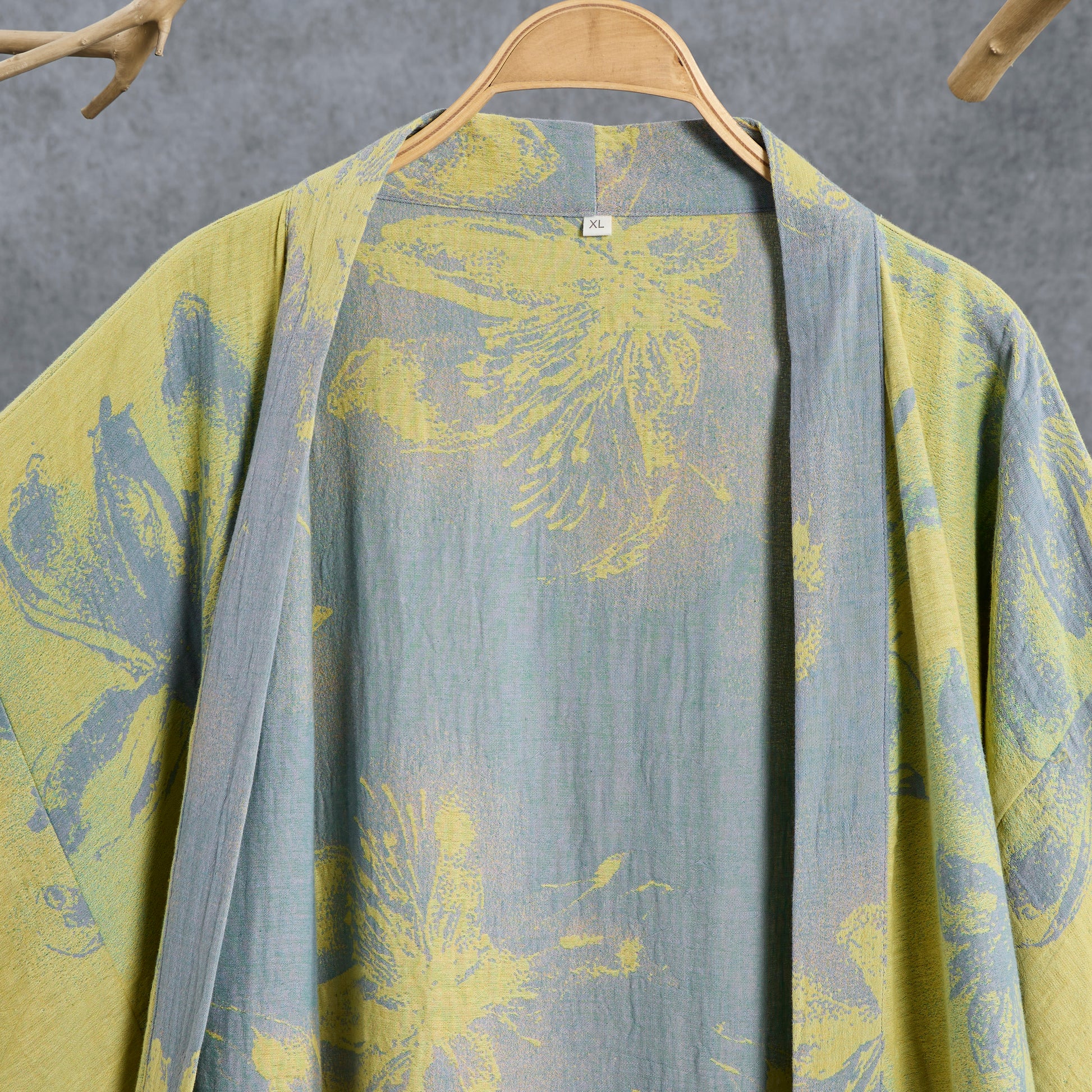 Azure Cotton Gauze Kimono Bathrobe - image 2