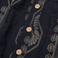 Vintage Navy Blue Geometric Cotton Nightdress - image 4