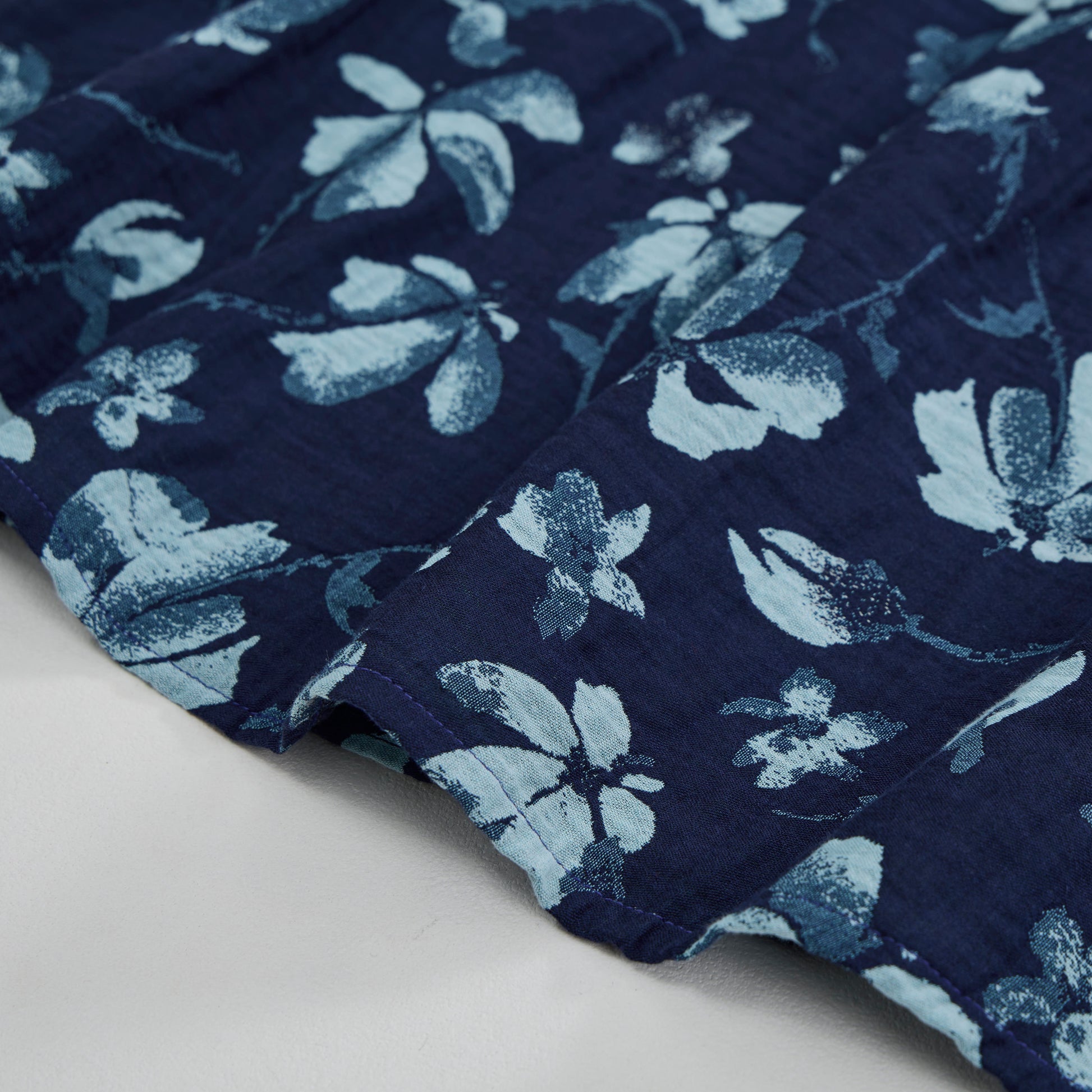Retro Navy Blue Floral Cotton Tank Loungewear Set - image 5
