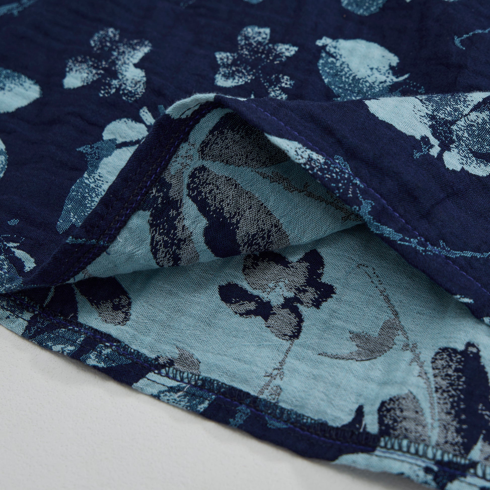 Retro Navy Blue Floral Cotton Tank Loungewear Set - image 4