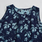 Retro Navy Blue Floral Cotton Tank Loungewear Set - image 2