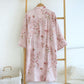 Pink Berry Floral Cotton Kimono Robe - image 1