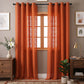 Vertical Stripe Light Filtering Grommet Window Drape - Orange - 55"W x 102"L - image 7