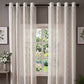 Vertical Stripe Light Filtering Grommet Window Drape - image 2