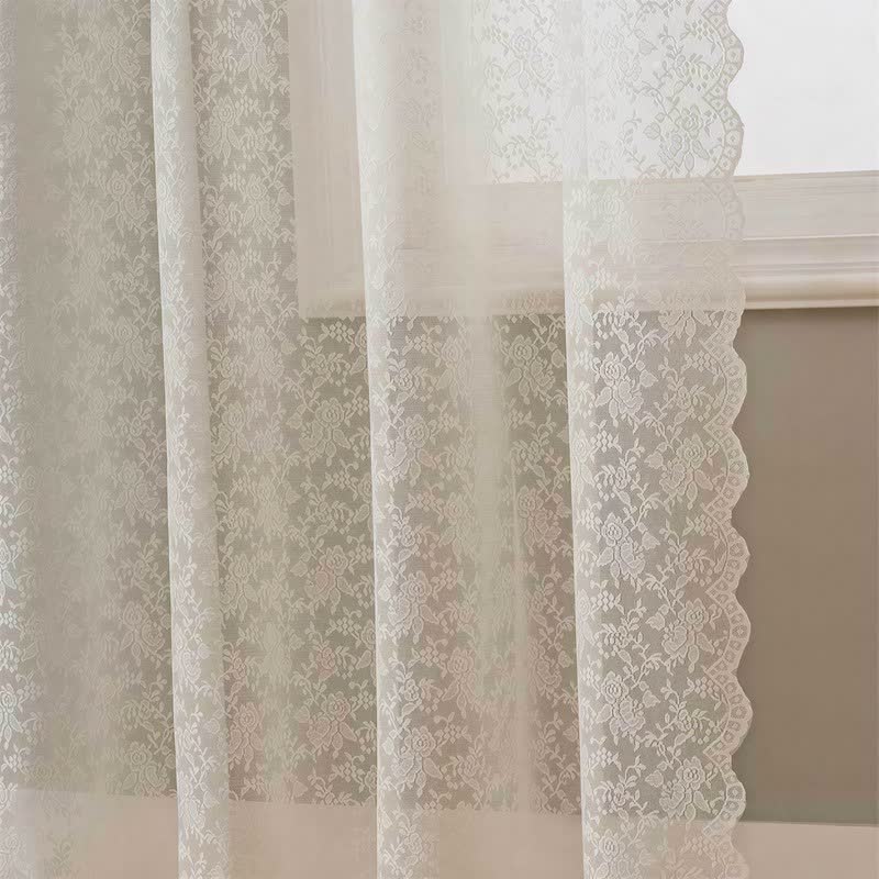 Grommet Top Airy Voile Lace Sheer Curtain - image 3