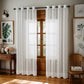 Grommet Top Airy Voile Lace Sheer Curtain - White - 51"W x 95"L - image 6