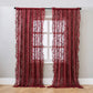 Ruffled Border Light Filtering Window Drape - Red - 51"W x 108"L - image 16