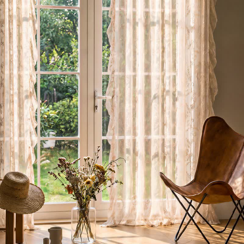 Ruffled Border Light Filtering Window Drape - image 5