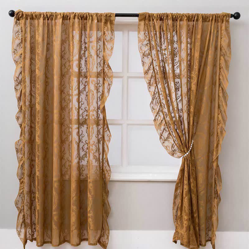Ruffled Border Light Filtering Window Drape - image 1