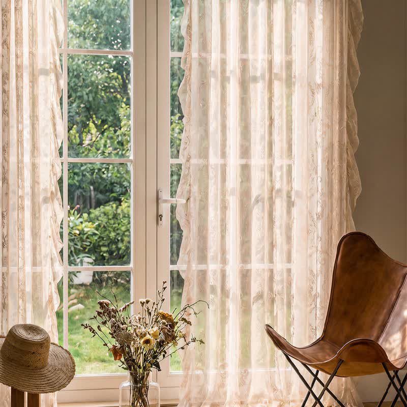 Ruffled Border Light Filtering Window Drape - image 7