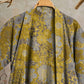 Retro Muted Floral Cotton Lounge Robe - image 7