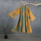 Reversible Vintage Floral Cotton Kimono Robe - Orange - 2XL - image 4