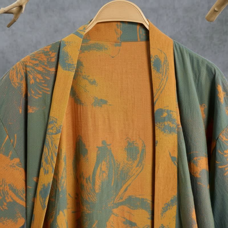 Reversible Vintage Floral Cotton Kimono Robe - image 1