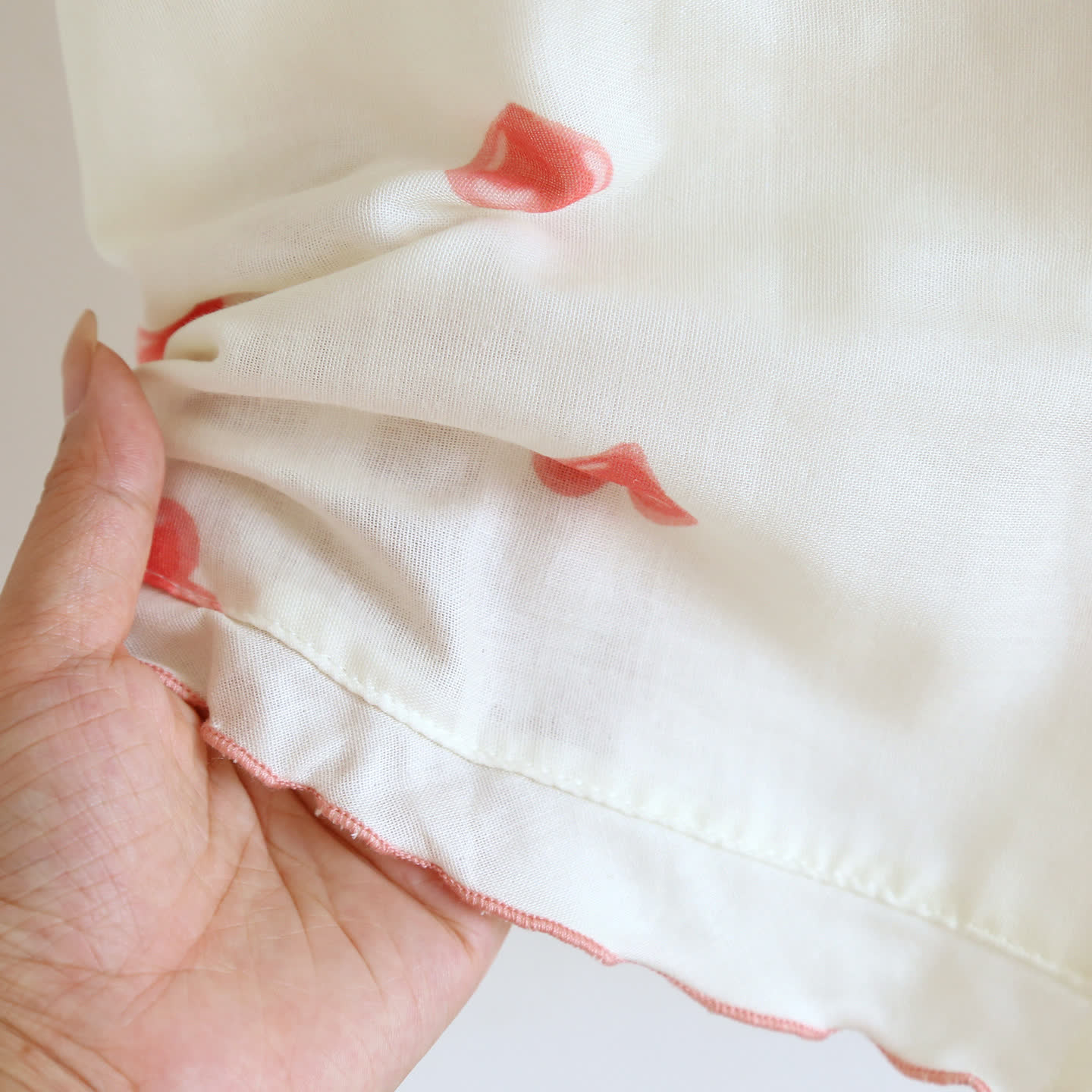 Heart Print Cotton Gauze Loungewear Set（3pcs） - image 4