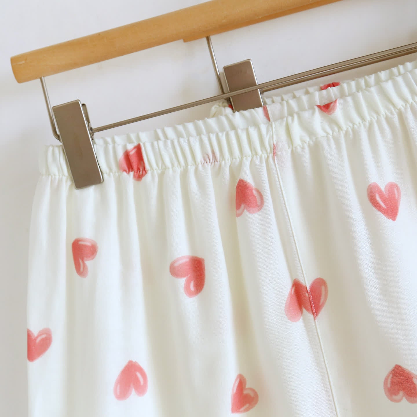 Heart Print Cotton Gauze Loungewear Set（3pcs） - image 6