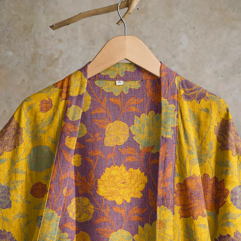 Vintage Floral Cotton Robe - image 26