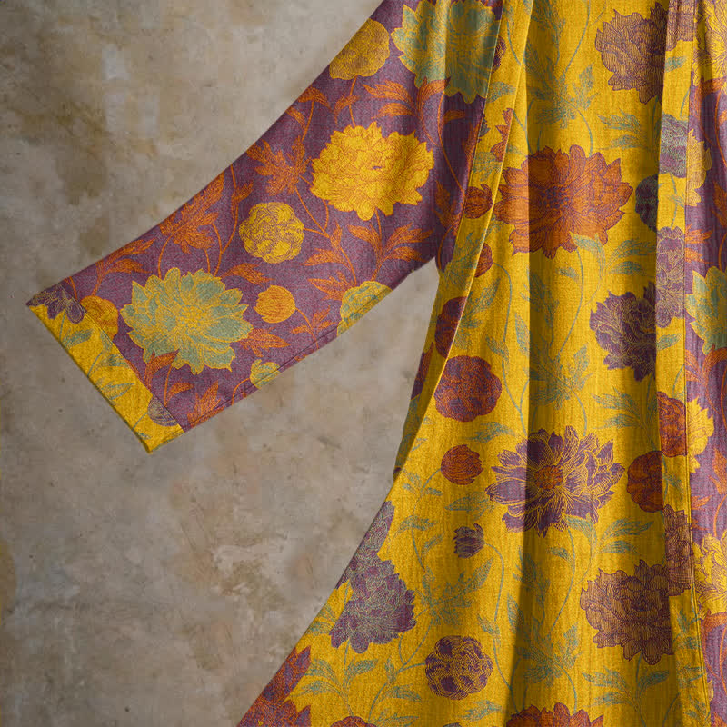 Vintage Floral Cotton Robe - image 33