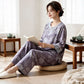 Vintage Peony Cotton Gauze Jacquard Loungewear Set - image 2