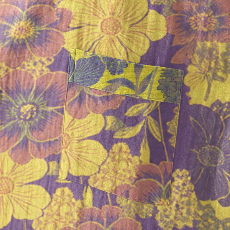 Purple Floral Cotton Kimono Robe - image 5