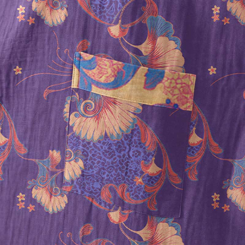 Floral Cotton Gauze Kimono Lounge Robe - image 5