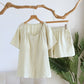 Breezy Cotton Gauze V-Neck Lounge Set - Gray Green - XL - image 14