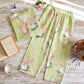 Mint Floral Cat Cotton 3pcs Loungewear Set - image 3