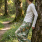 Green Cat Print Harem Loungewear Pants - image 4