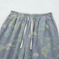 Retro Botanical Ginkgo Leaf Cotton Lounge Pants - image 2