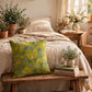 Green Botanical Ginkgo Leaf Square Pillow - image 3