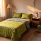 Vintage Green Ginkgo Leaf Cotton Bedspread Set - image 4