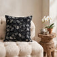 Vintage Black Ginkgo Leaf Throw Pillow - image 2