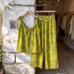 Retro Botanical Ginkgo Leaf Cotton Cami Loungewear Set - image 2