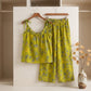 Retro Botanical Ginkgo Leaf Cotton Cami Loungewear Set - image 1