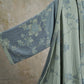 Sage Blue Floral Cotton Kimono Robe - image 5