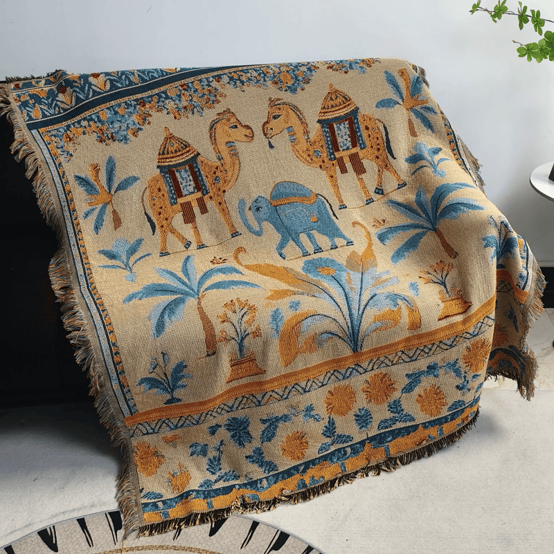 Vintage Camel Elephant Multi‑Purpose Throw - image 3