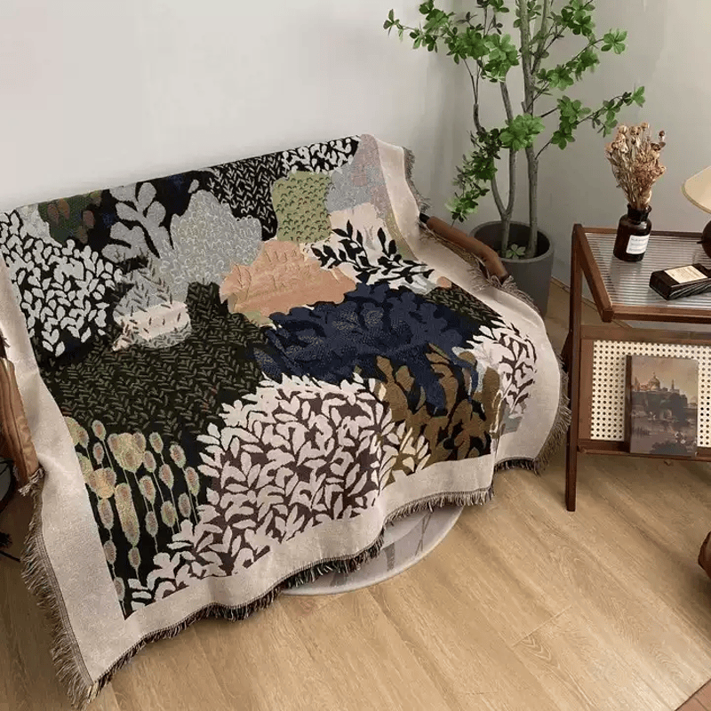 Abstract Forest Foliage Throw Blanket - image 3