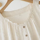 Beige Cotton Textured Sleeveless Lounge Dress - image 6