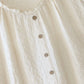 Beige Cotton Textured Sleeveless Lounge Dress - image 8