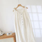 Beige Cotton Textured Sleeveless Lounge Dress - image 3