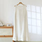 Beige Cotton Textured Sleeveless Lounge Dress - image 1