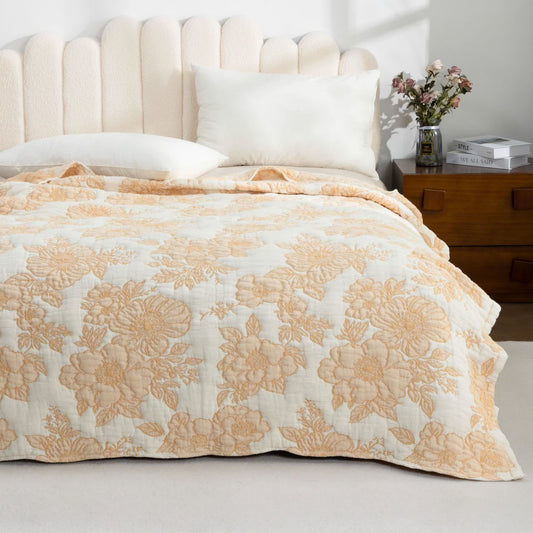 Ownkoti Minimal Bloom Cotton Coverlet Quilt - Queen - image 0