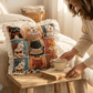 Lace‑Trim Grid‑Cat Cotton Chair Cushion - image 4