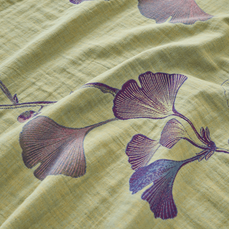 Retro Ginkgo Leaf Cotton Reversible Bedding Set - image 11