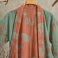 Retro Ginkgo Leaf Cotton Kimono Robe - image 13