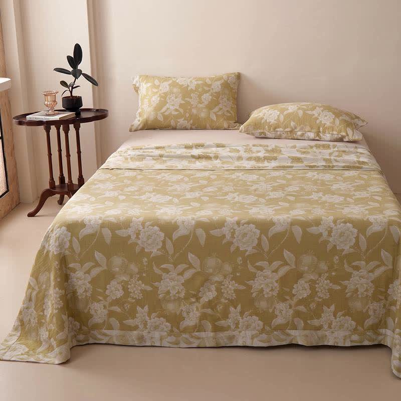 Vinatge Floral Muslin Coverlet Bedspread - image 4