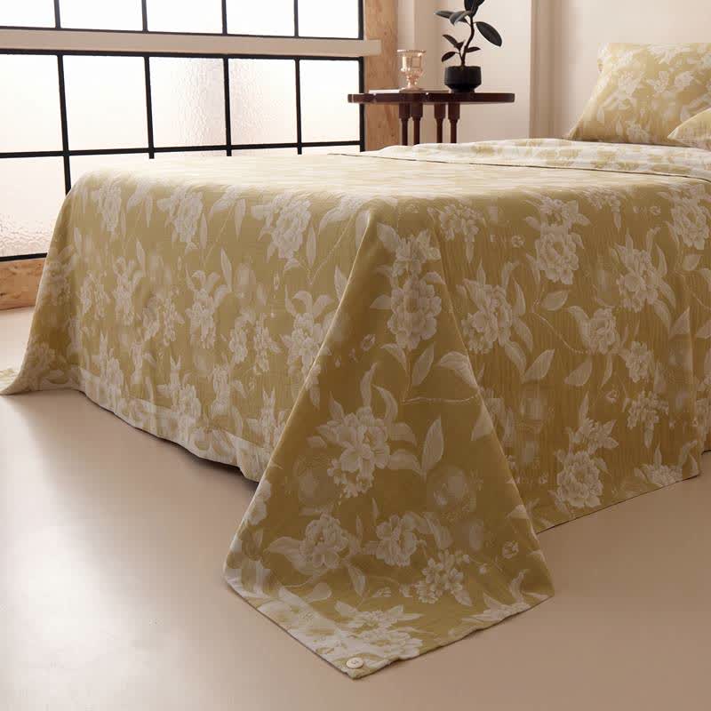 Vinatge Floral Muslin Coverlet Bedspread - image 6