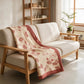 Red Ginkgo Leaf Pattern Cotton Blanket - image 13