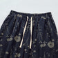 Navy Blue Wildflower Cotton Gauge Lounge Pants - image 2